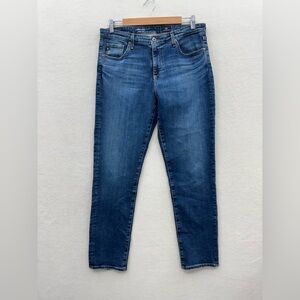 Adriano Goldschmied Women's 31 Reg Straight Prima Blue Cigarette Ankle Jeans